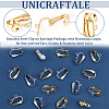 Unicraftale 40Pcs 2 Colors 304 Stainless Steel Clip-on Earrings Findings STAS-UN0041-10-5