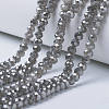 Electroplate Glass Beads Strands EGLA-A034-J6mm-Y01-1