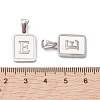 304 Stainless Steel Pave Shell Pendants STAS-G327-01P-E-3