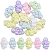 20Pcs UV Plating Acrylic Beads OACR-SP0002-08-1