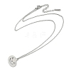 Halloween Series 202 Stainless Steel Cable Chain Pumpkin Pendant Necklaces NJEW-S005-01P-B-2