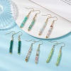 Natural & Synthetic Mixed Gemstone Beaded Dangle Earrings EJEW-JE05481-2