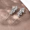 Octopus 316 Stainless Steel Ear Wrap Crawler Hook Earrings AJEW-C044-18AS-3