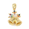 Christmas Brass Micro Pave Cubic Zirconia Pendants LS-KK-H518-03A-G-1