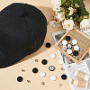 2 colors 20 sets Cloth Covered Alloy Buttons BUTT-PH0001-39-5