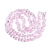 Baking Paint Transparent Glass Beads Strands GLAA-Q109-01A-02-2