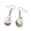 Paua Shell Dangle Earrings EJEW-P182-02-3