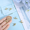 8Pcs Brass Pendants KK-BBC0014-36-3