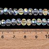 Electroplate Transparent Glass Beads Strands EGLA-A046-01B-21-4