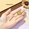 2Pcs 2 Colors Brass Pave Clear Cubic Zirconia Enamel Evil Eye Connector Charms KK-CJ0014-18-4