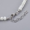 Glass Beaded Necklaces NJEW-JN02271-01-4