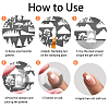 Stainless Steel DIY Nail Art Templates MRMJ-WH0092-187-7