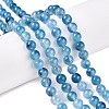 Dyed Natural White Jade Beads Strands G-T138-6mm-210-1-1