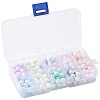 250Pcs 10 Colors Iridescent Plating Acrylic Beads MACR-CJ0001-66-1-7