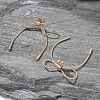 304 Stainless Steel Butterfly Stud Earrings DJEW-B108-10RG-5