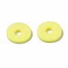 Flat Round Handmade Polymer Clay Beads CLAY-R067-10mm-22-2