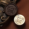 Good Luck Wax Seal Brass Stamp Heads AJEW-M038-01A-G-1