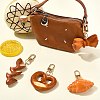 1 Set 4Pcs 4 Styles Simulated Alkaline Water Bread Keychains ST-CJ0028-10-6
