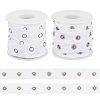 5 Yards Alloy Snap Button Tape Trim Polyester Ribbons DIY-OC0011-27A-1
