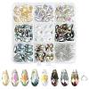 80Pcs 8 Colors Electroplate Transparent Glass Beads EGLA-FS0002-65-1
