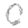Brass Open Cuff Rings for Women RJEW-G296-01P-1