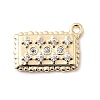Brass Micro Pave Cubic Zirconia Charms LS-KK-P337-03E-G-2