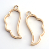 Rack Plating Alloy Wing Open Back Bezel Pendants PALLOY-S047-27C-FF-1