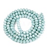 Anti-Tarnish Dyed Rondelle Glass Beads Strands EGLA-T021-3mm-17-06-2