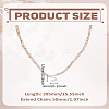 1Pc Glass Rondelle Beaded Necklaces NJEW-LP0007-23S-2