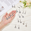 10 Pair 10 Style Alloy Dangle Earrings with 304 Stainless Steel Pins EJEW-AB00035-3