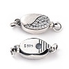 925 Sterling Silver Bayonet Clasps STER-D035-20AS-2