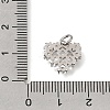 Brass Pave Cubic Zirconia Charms CU-CBAEEA8-13A-P-3