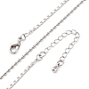 Brass Link Chain Necklaces for Women NJEW-D302-13P-2