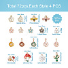 Craftdady 68pcs Alloy Enamel Pendants FIND-CD0001-22-10