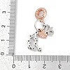 Brass Pendants with Cubic Zirconia European Beads LS-KK-Q015-01M-3