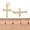 Easter Brass Micro Pave Clear Cubic Zirconia Pendants CU-E003-09G-A-3
