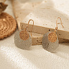 Two Tone Brass Dangle Earrings WG3727D-01-3