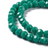 Faceted(32 Facets) Glass Beads Strands LS-EGLA-J042-36B-11-3