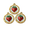 304 Stainless Steel Enamel Pendants STAS-P406-24G-1