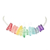 Dyed Natural Quartz Crystal Prism Necklaces NJEW-JN05162-2