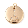 Brass with Clear Cubic Zirconia Pendants KK-N256-24D-G-1