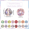 160Pcs 8 Colors Plating Acrylic Beads OACR-SP0001-26-2