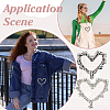 4Pcs 2 Styles Glass Rhinestone Iron on/Sew on Patches PATC-FG0002-71-5