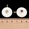 Brass Cubic Zirconia Pendants SH-CBA3786-01G-3