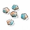Transparent Spray Painted Glass Beads GLAA-I050-01F-1