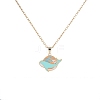 Ocean 304 Stainless Steel Enamel Whale Pendant Necklaces for Women WG3A0C9-02-2