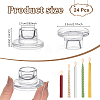 24Pcs Transparent Glass Candle Holders DJEW-TW0001-01-2