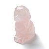 Natural Rose Quartz Carved Healing Dog Figurines DJEW-F025-01E-2