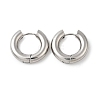 Tarnish Resistant 202 Stainless Steel Huggie Hoop Earrings EJEW-O087-08H-P-1