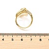 Brass Micro Pave Cubic Zirconia Cuff Rings LS-RJEW-D308-03G-D-5